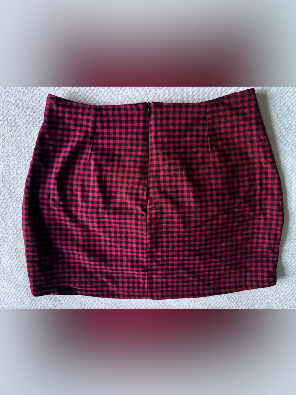 Euro Goth Punk Lefties Red and Black Checkered Mini Skirt Medium - Picture 3 of 3